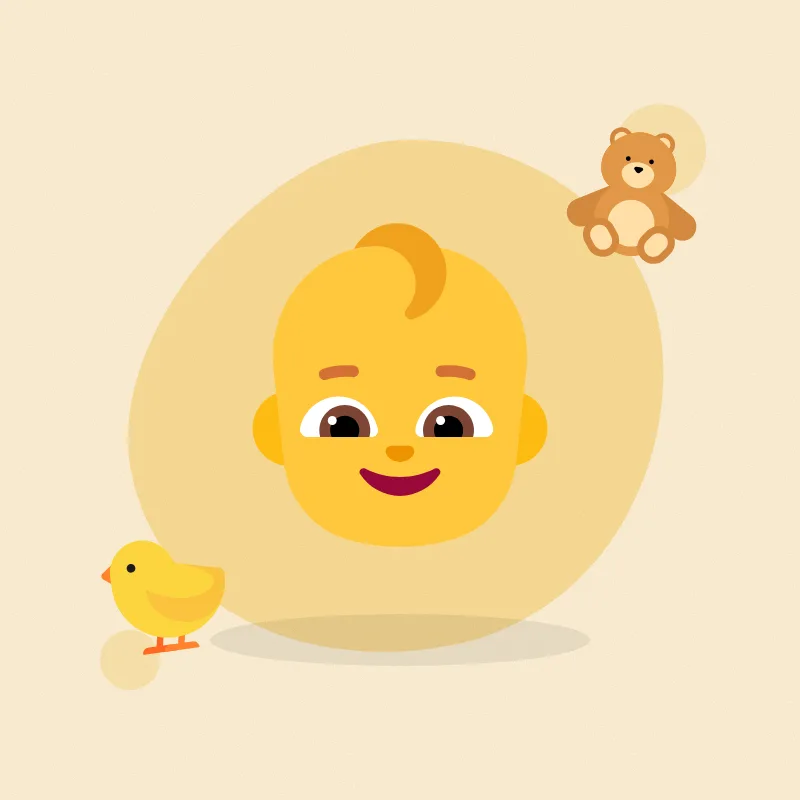 Baby floor time (illustration)