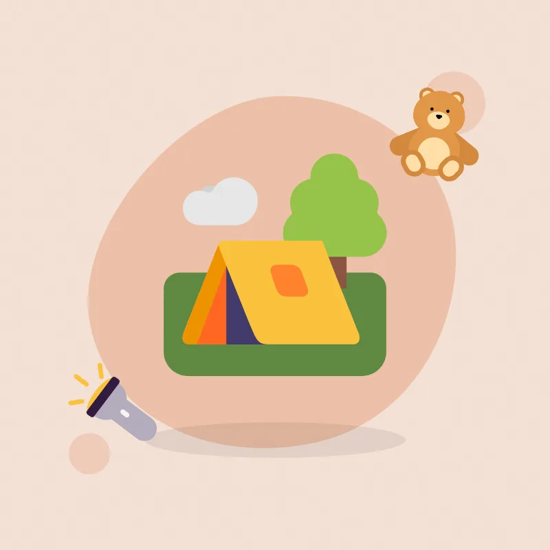 Blanket fort (illustration)