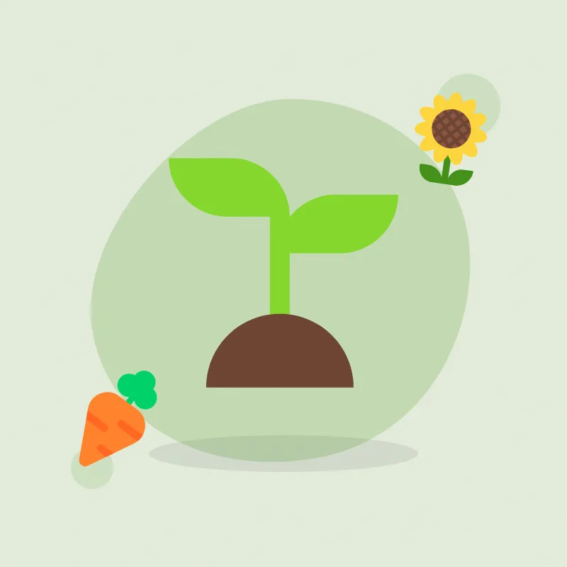 Kid garden patch (illustration)