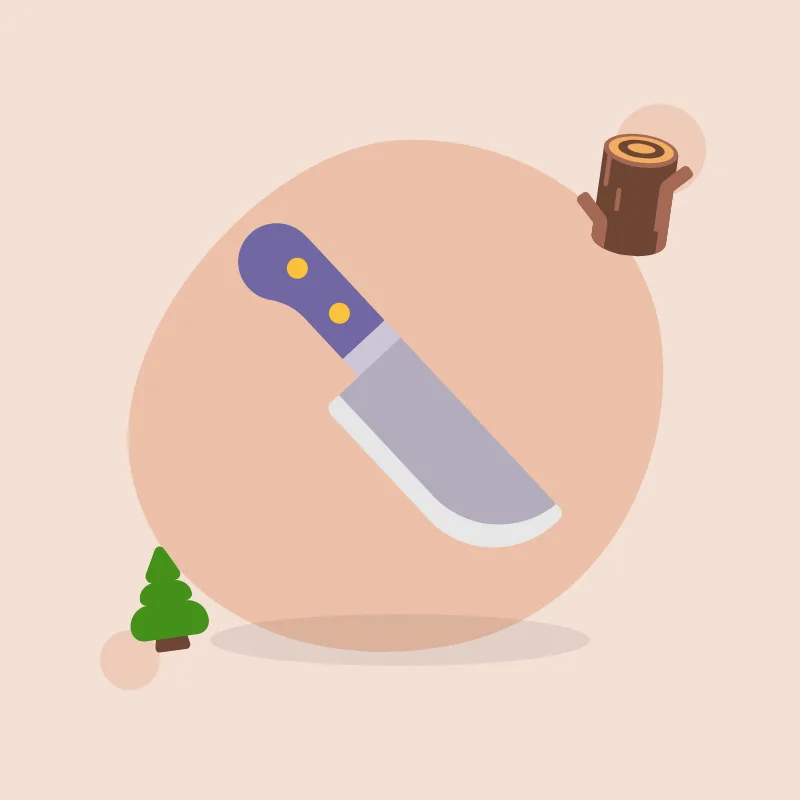 First knife lesson (illustration)