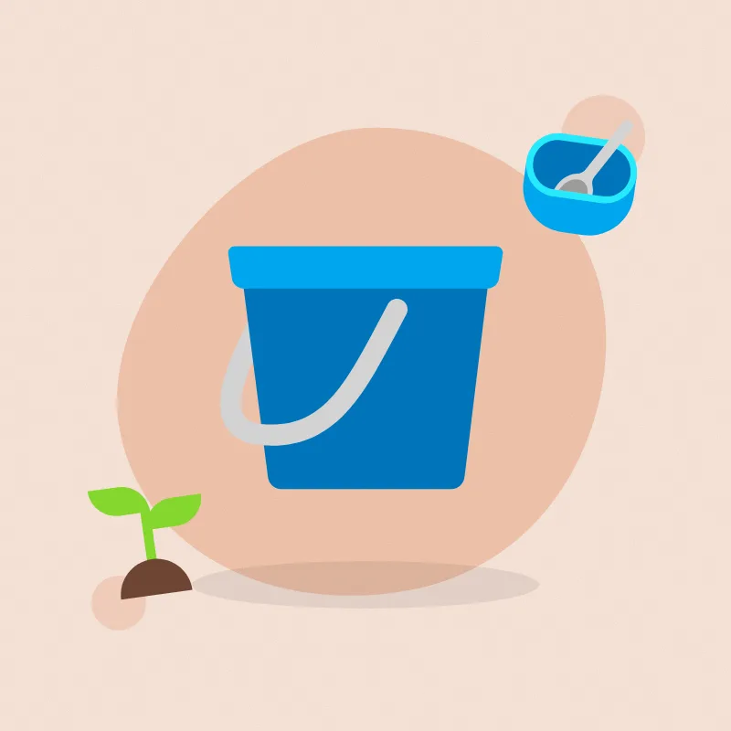 Mud kitchen (illustration)