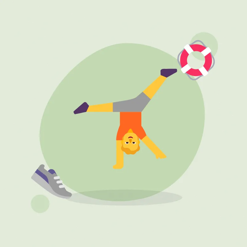 Backyard obstacle course (illustration)