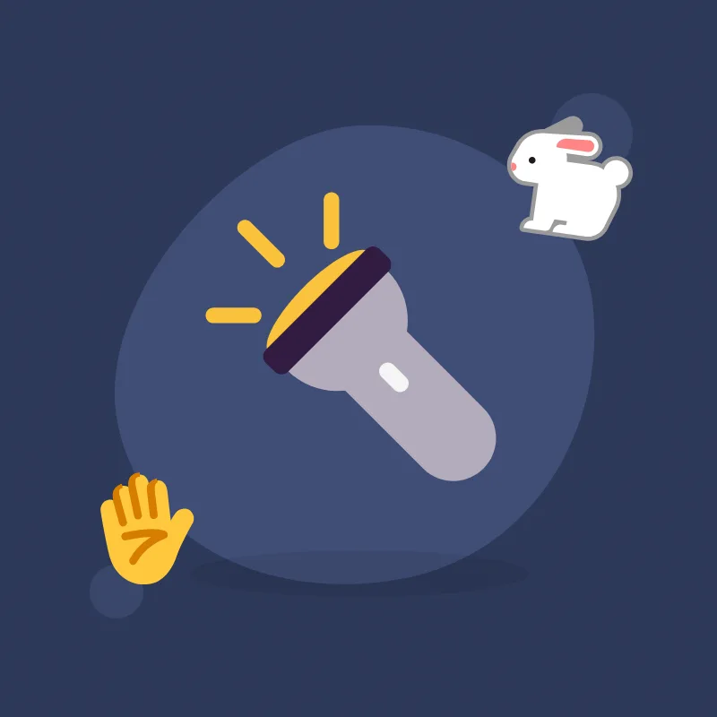 Flashlight shadow puppets (illustration)