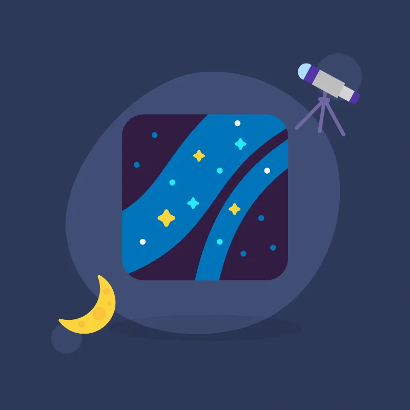Stargazing (illustration)