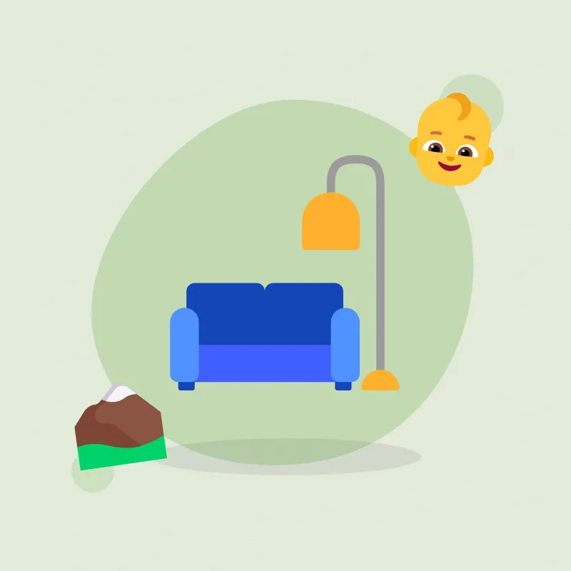 DIY climbing: couch cushions (illustration)