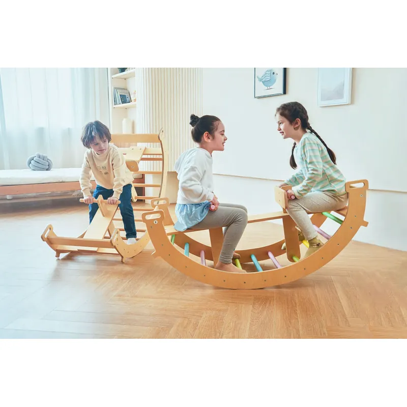 Avenlur Bailis 3-in-1 Climbing Arch, Rocker and Seesaw by Avenlur