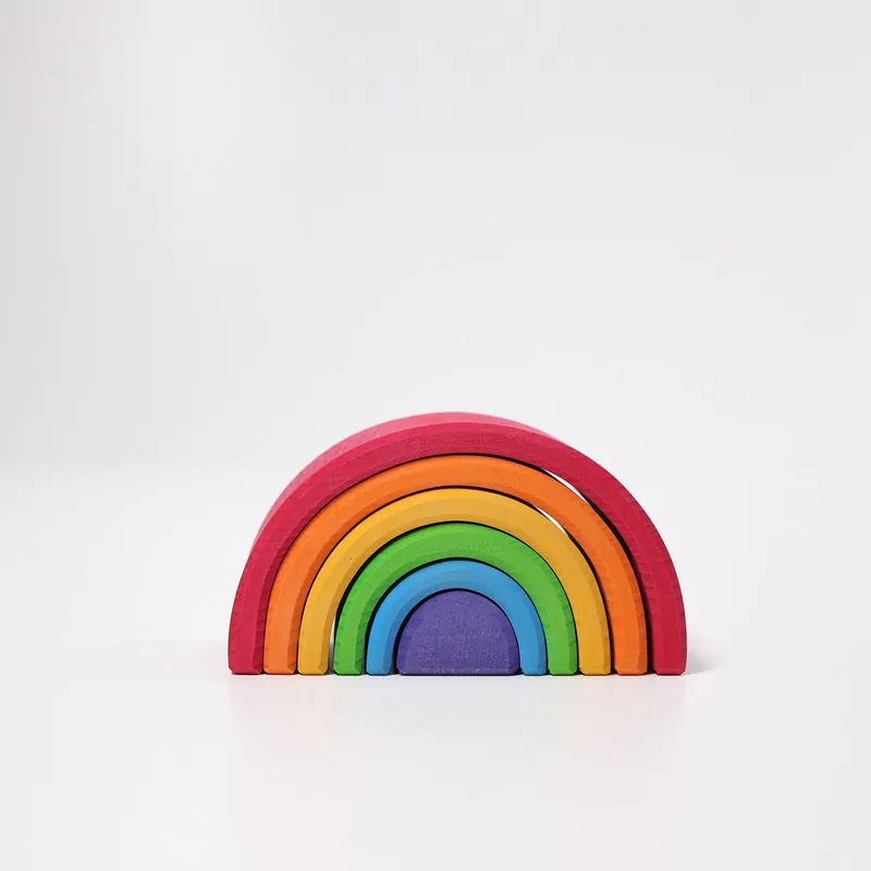 Grimm's Wooden Rainbow Tunnel, 6 pieces by Grimm's (via Bella Luna Toys)