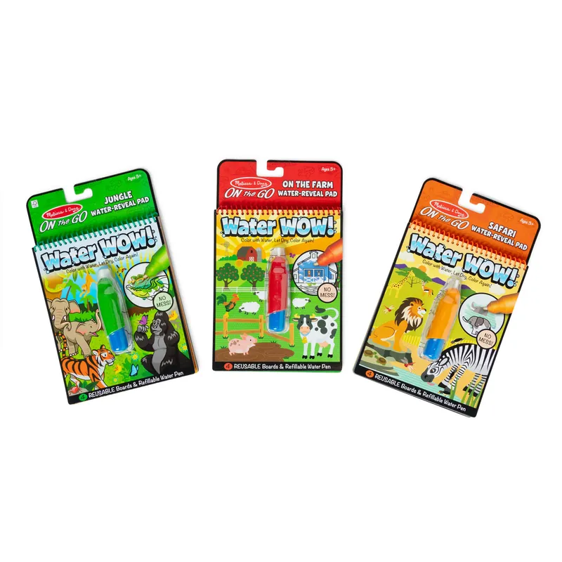 Melissa & Doug Water Wow! 3-Pack: Jungle, Safari, Farm by Melissa & Doug
