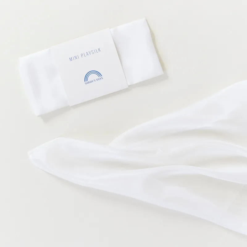 Sarah's Silks Mini White Playsilks, set of 3 by Sarah's Silks