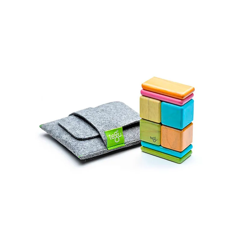 Tegu Original Pocket Pouch Magnetic Blocks (8 pc.) by Tegu